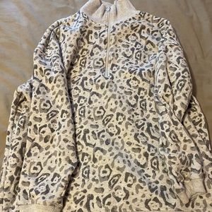 Half zip oversized sweatshirt